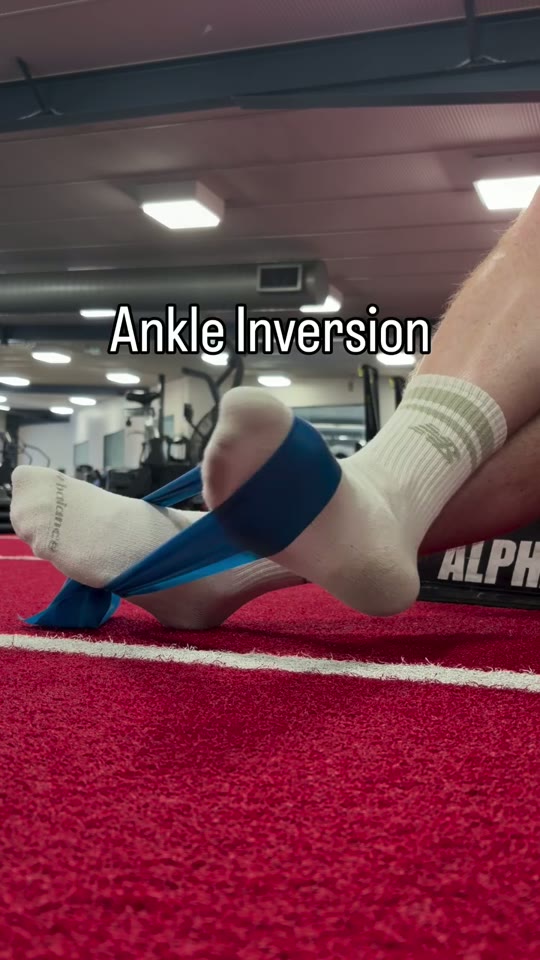 Resisted ankle inversion: screenshot from the supplied demonstration at 0:05