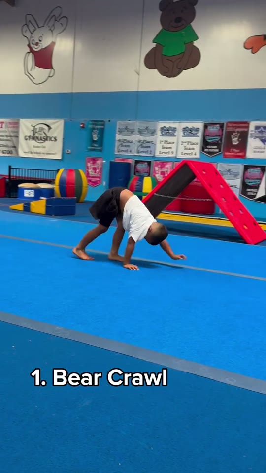 Bear crawl: screenshot from the supplied demonstration at 0:03
