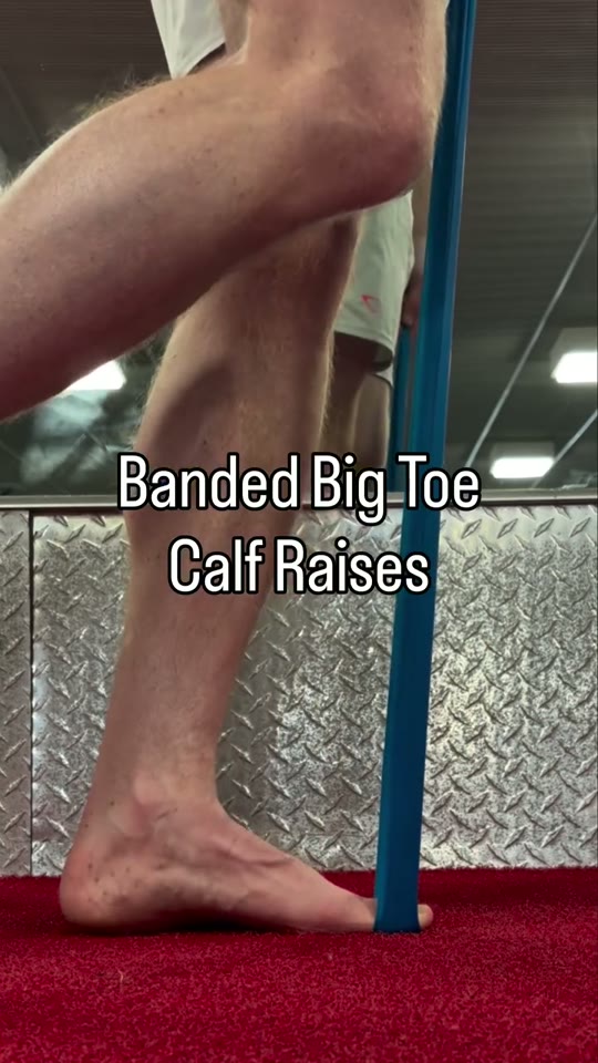 Big-toe band heel raise: screenshot from the supplied demonstration at 0:26