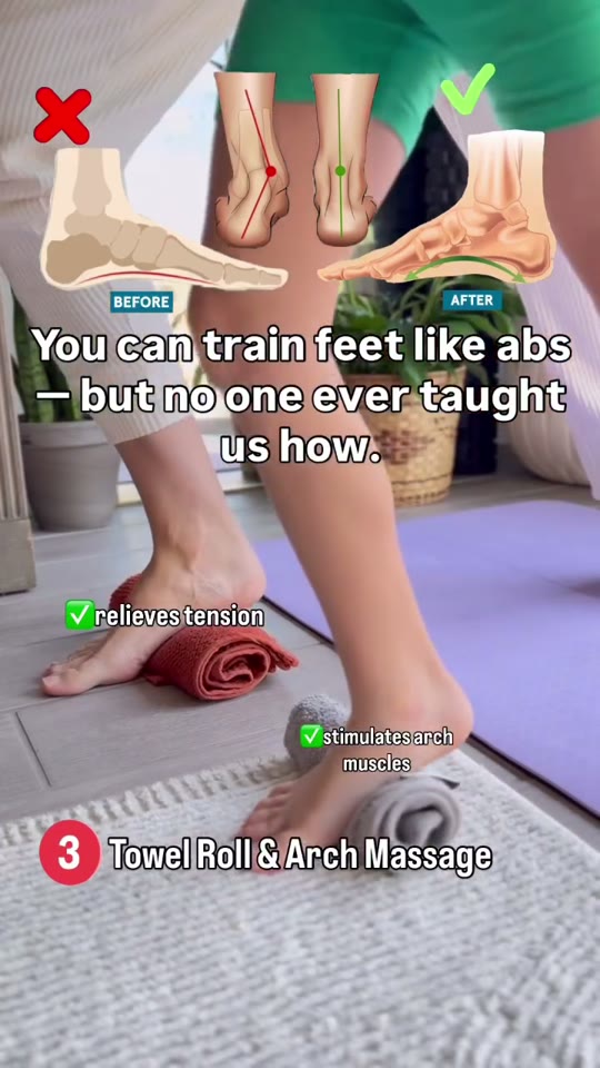 Foot rocking over a towel: screenshot from the supplied demonstration at 0:18